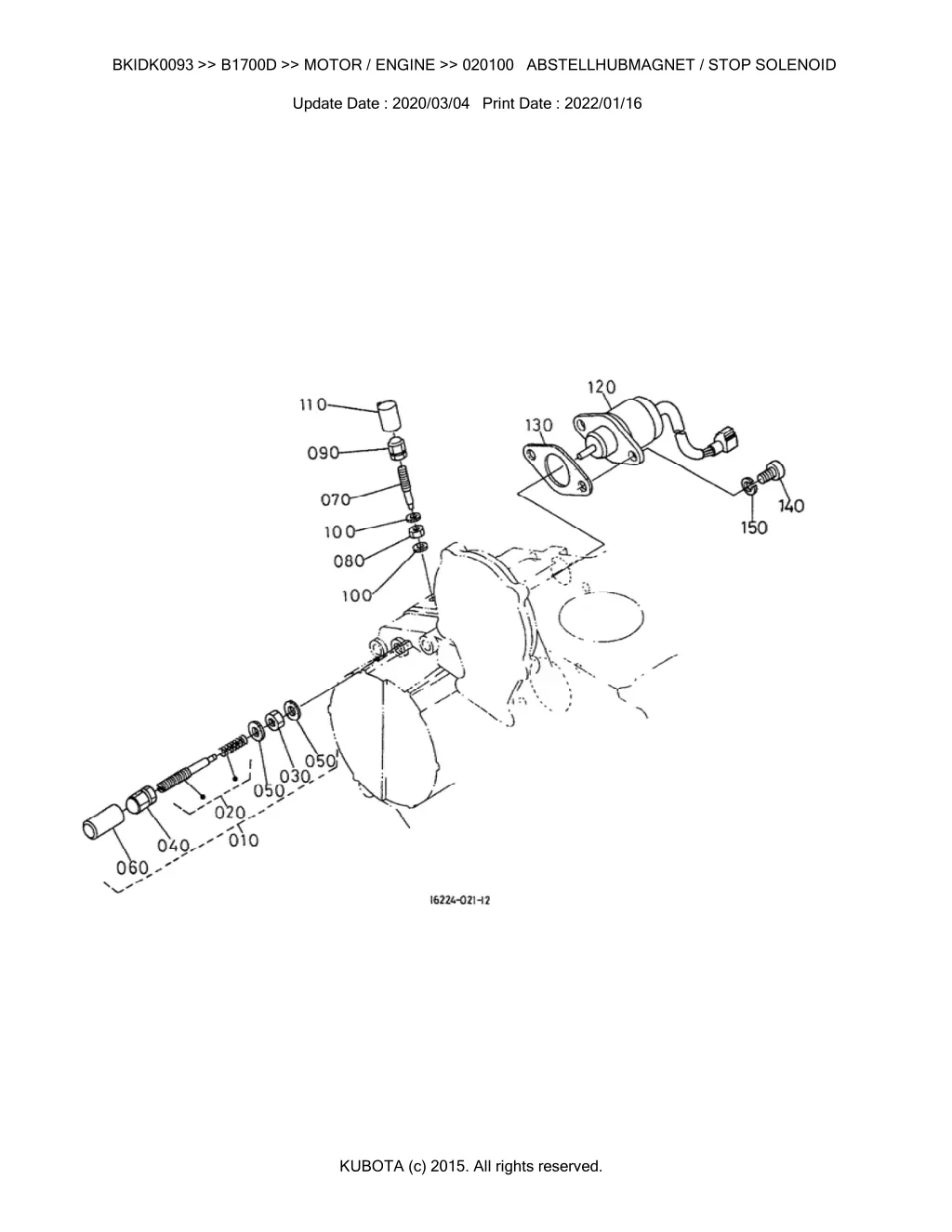 bkidk0093 b1700d motor engine 020100