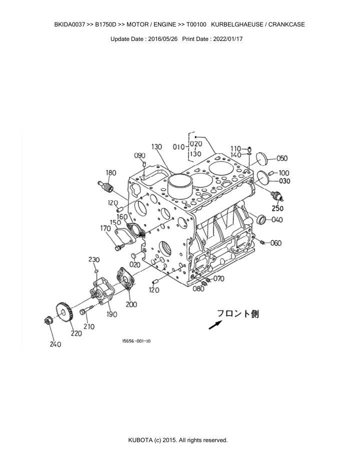 bkida0037 b1750d motor engine t00100