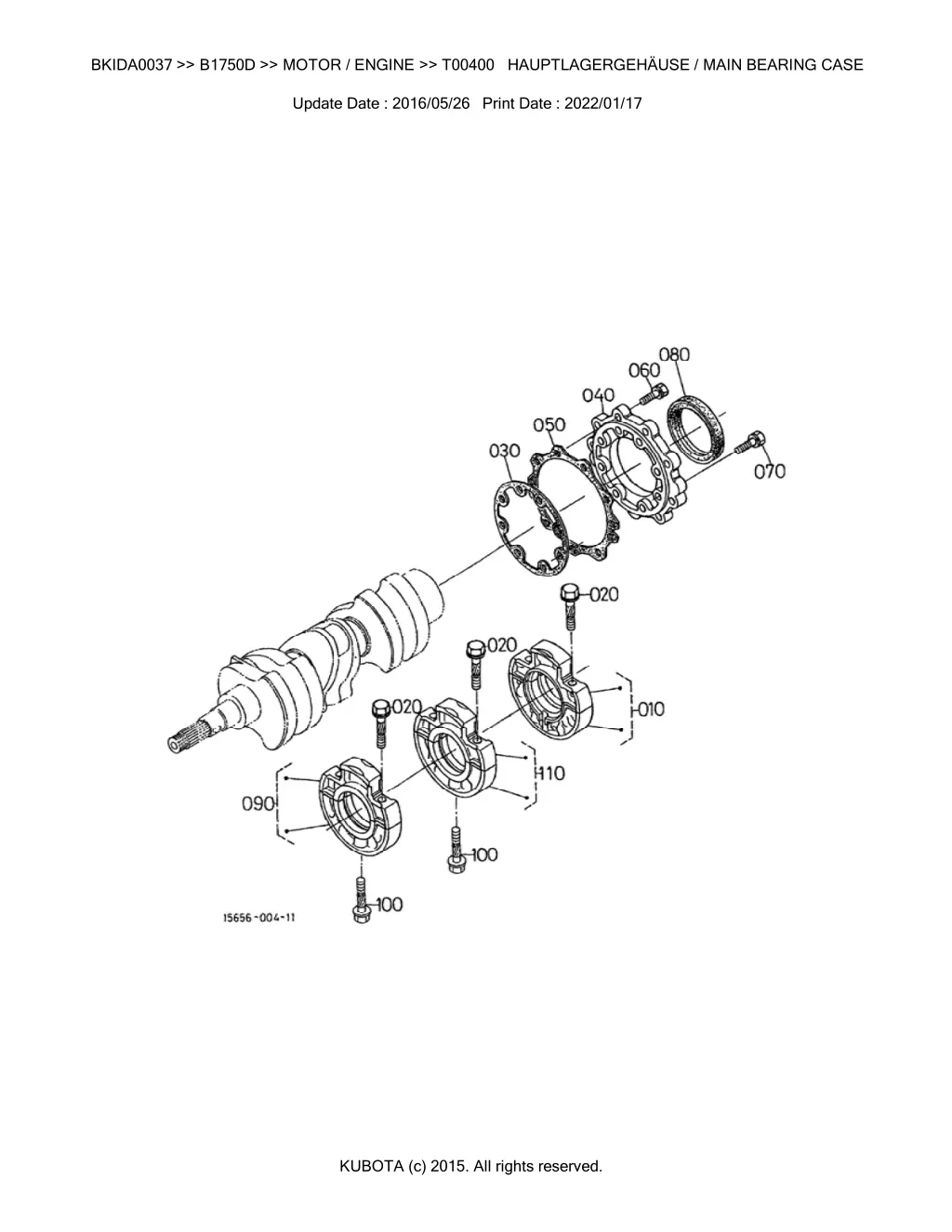 bkida0037 b1750d motor engine t00400