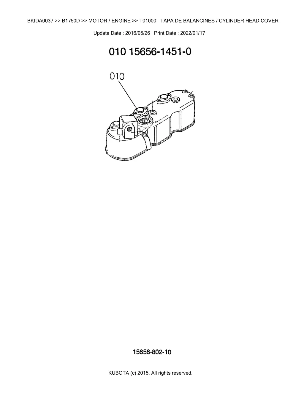 bkida0037 b1750d motor engine t01000 tapa 2