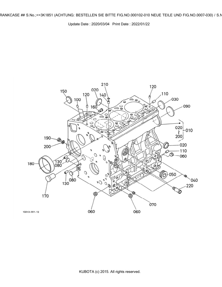 bkidk0392 b2110d motor engine 000101