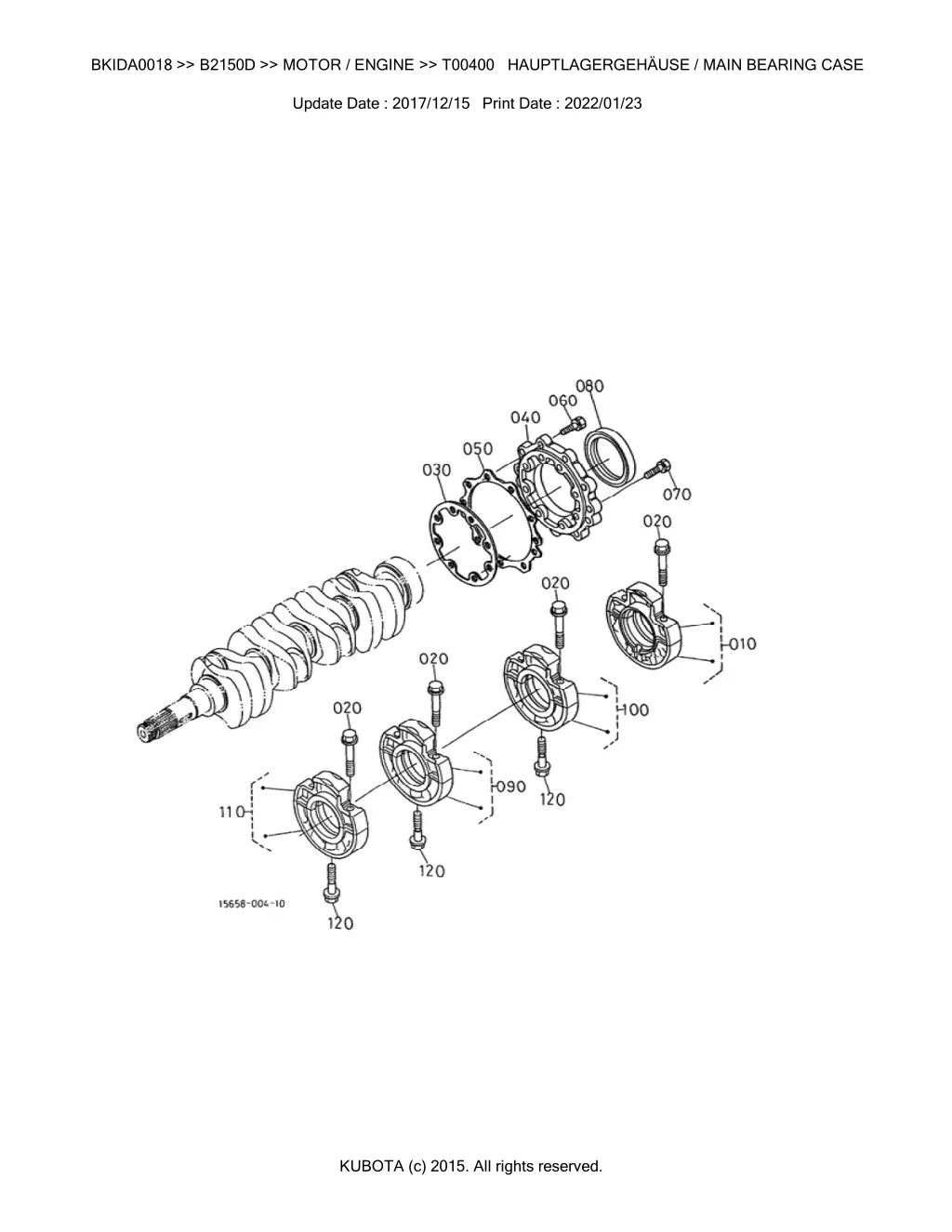 bkida0018 b2150d motor engine t00400