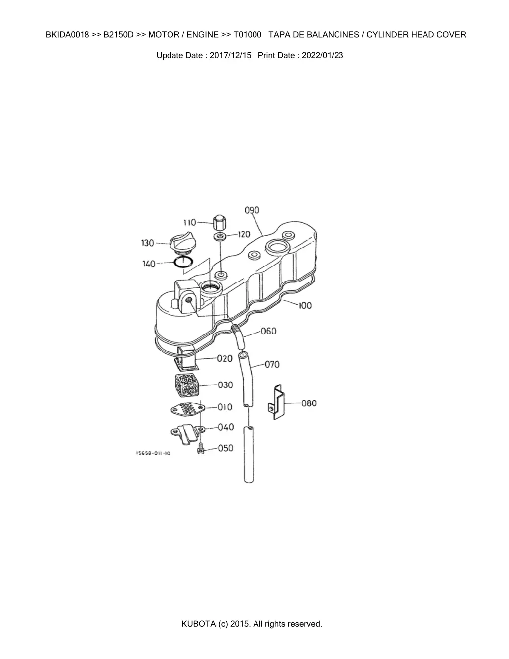 bkida0018 b2150d motor engine t01000 tapa