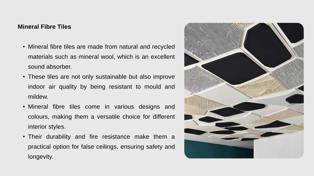 mineral fibre tiles