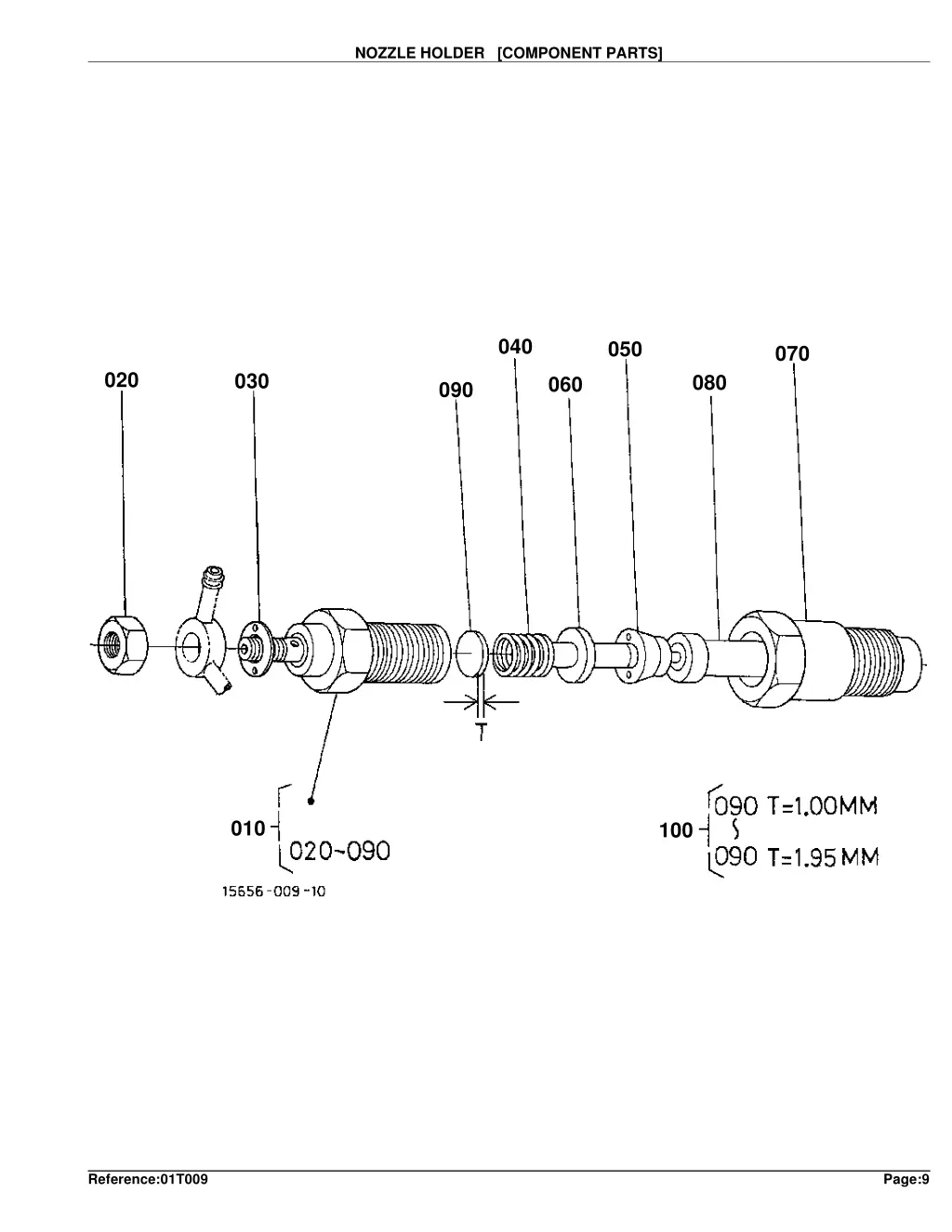 nozzle holder component parts