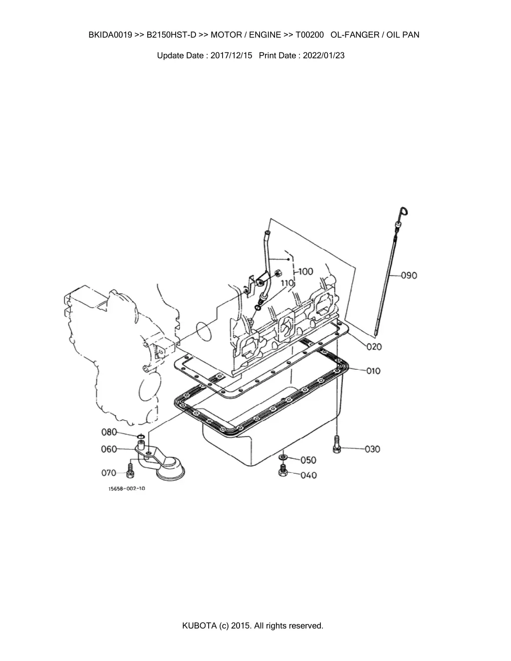 bkida0019 b2150hst d motor engine t00200