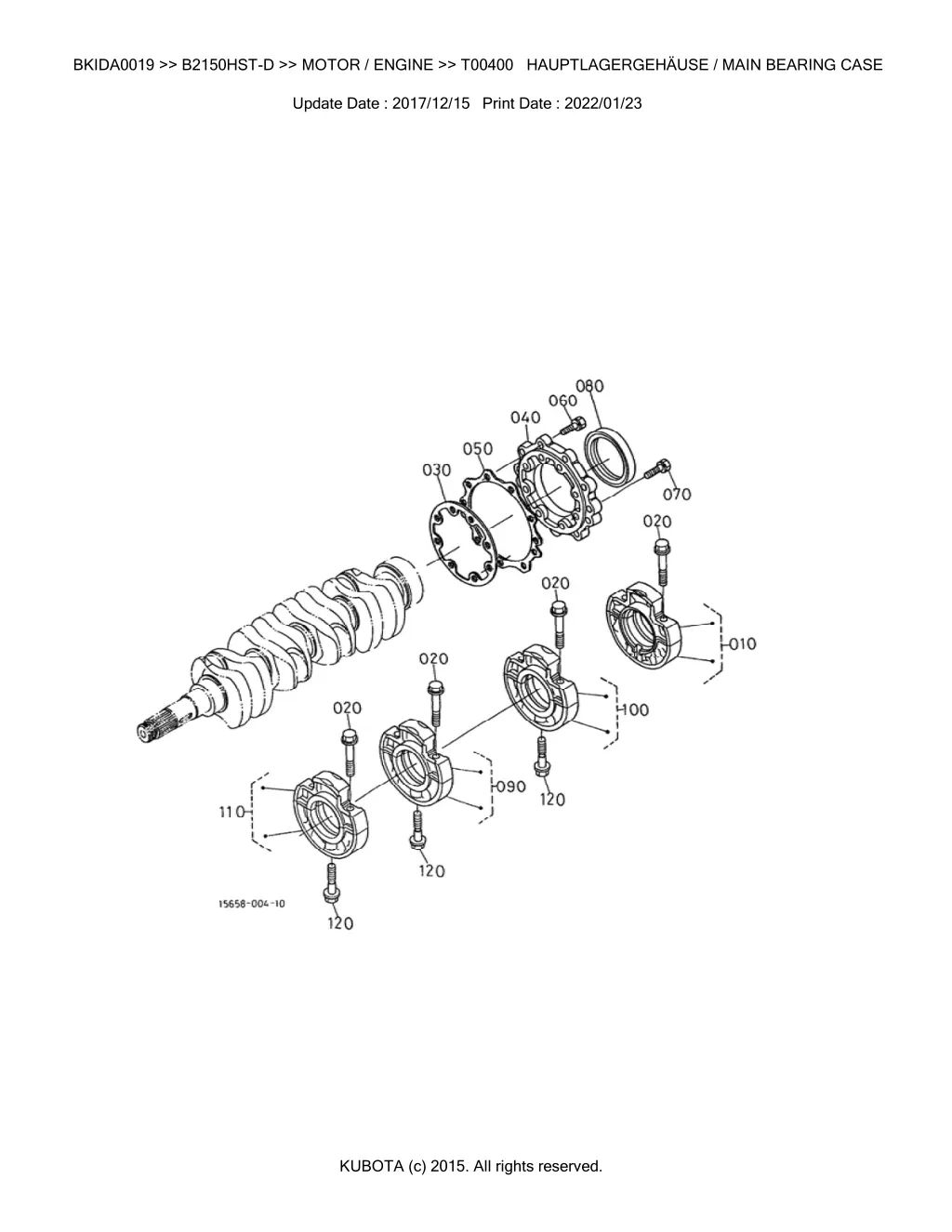 bkida0019 b2150hst d motor engine t00400