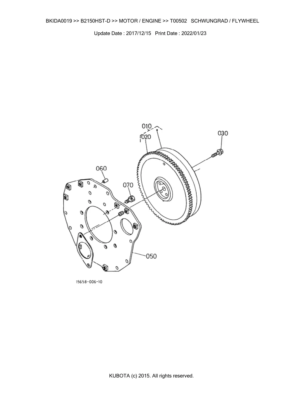 bkida0019 b2150hst d motor engine t00502