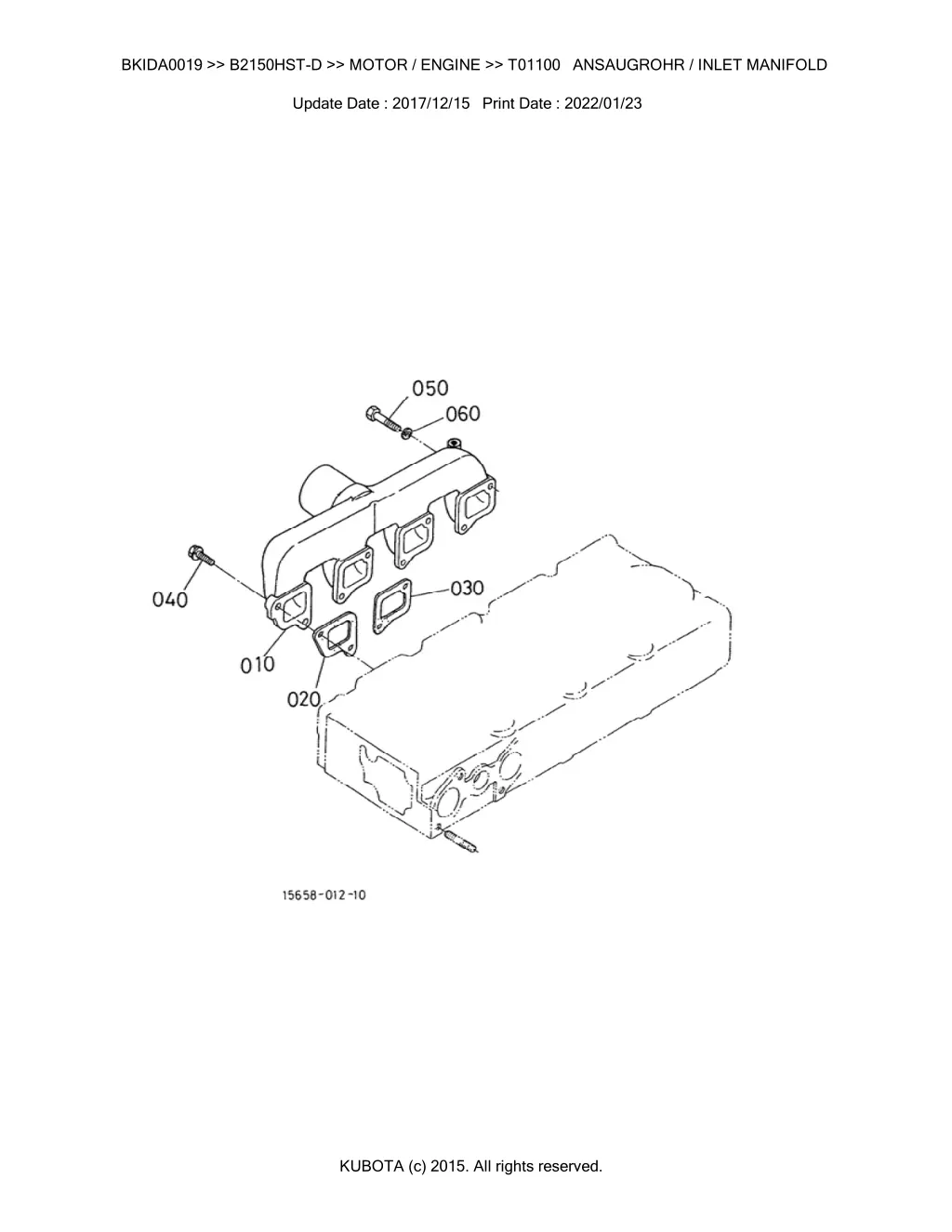 bkida0019 b2150hst d motor engine t01100