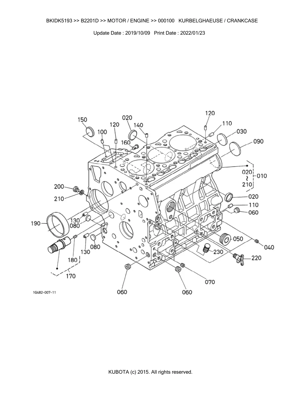 bkidk5193 b2201d motor engine 000100