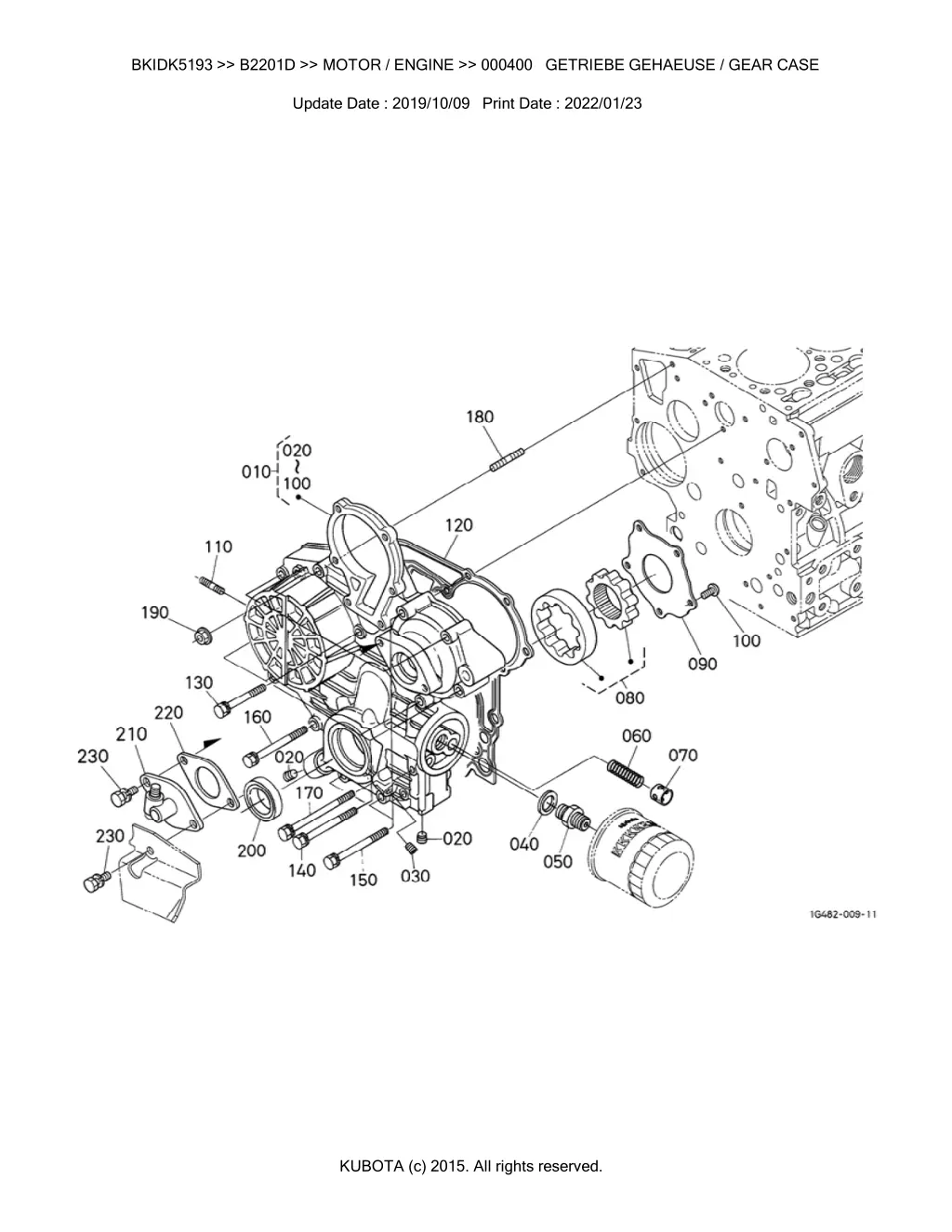 bkidk5193 b2201d motor engine 000400 getriebe