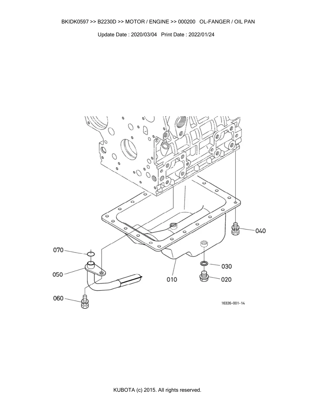 bkidk0597 b2230d motor engine 000200 ol fanger