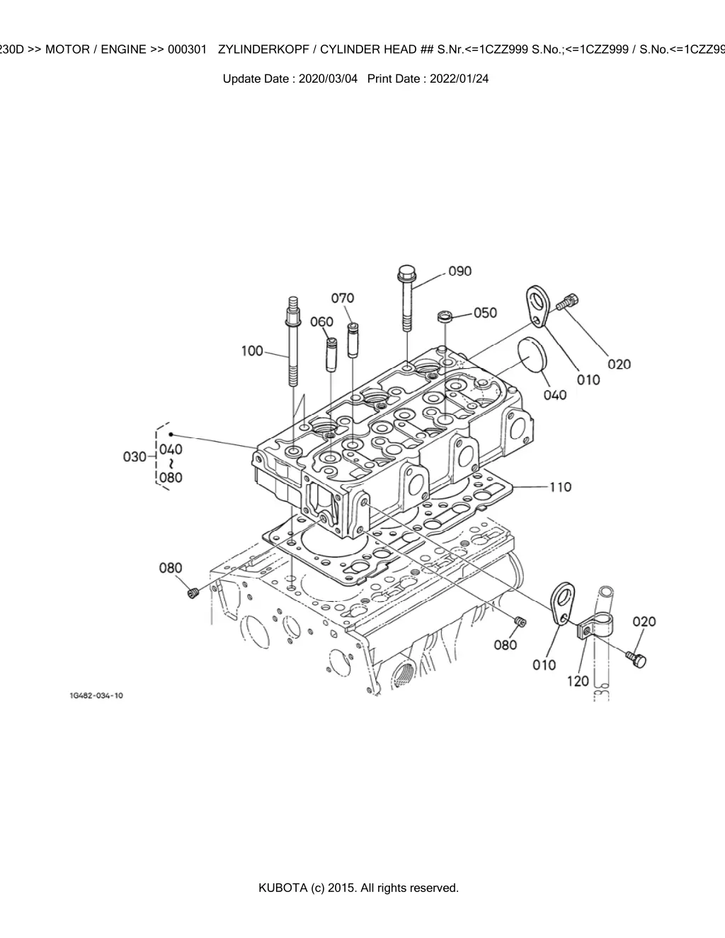 bkidk0597 b2230d motor engine 000301 zylinderkopf