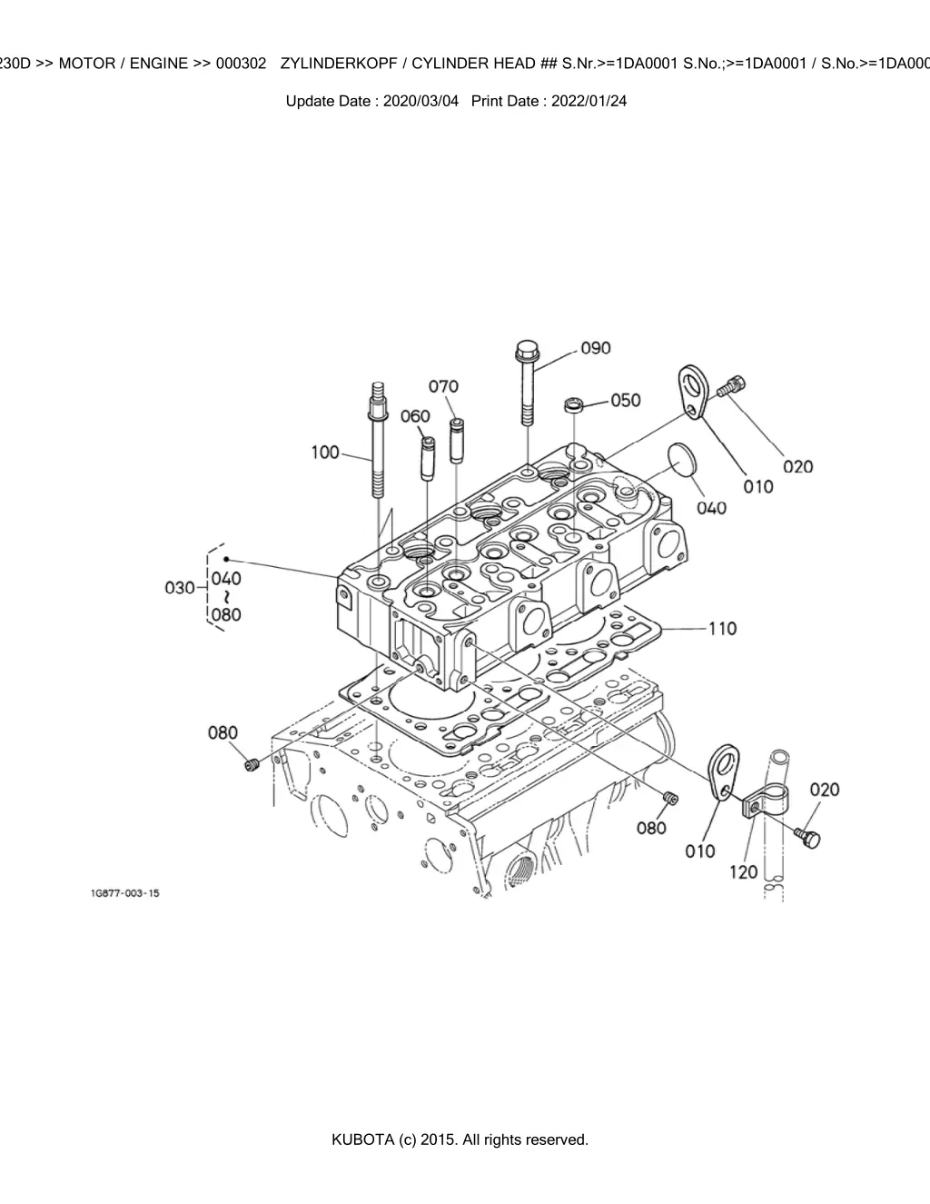 bkidk0597 b2230d motor engine 000302 zylinderkopf