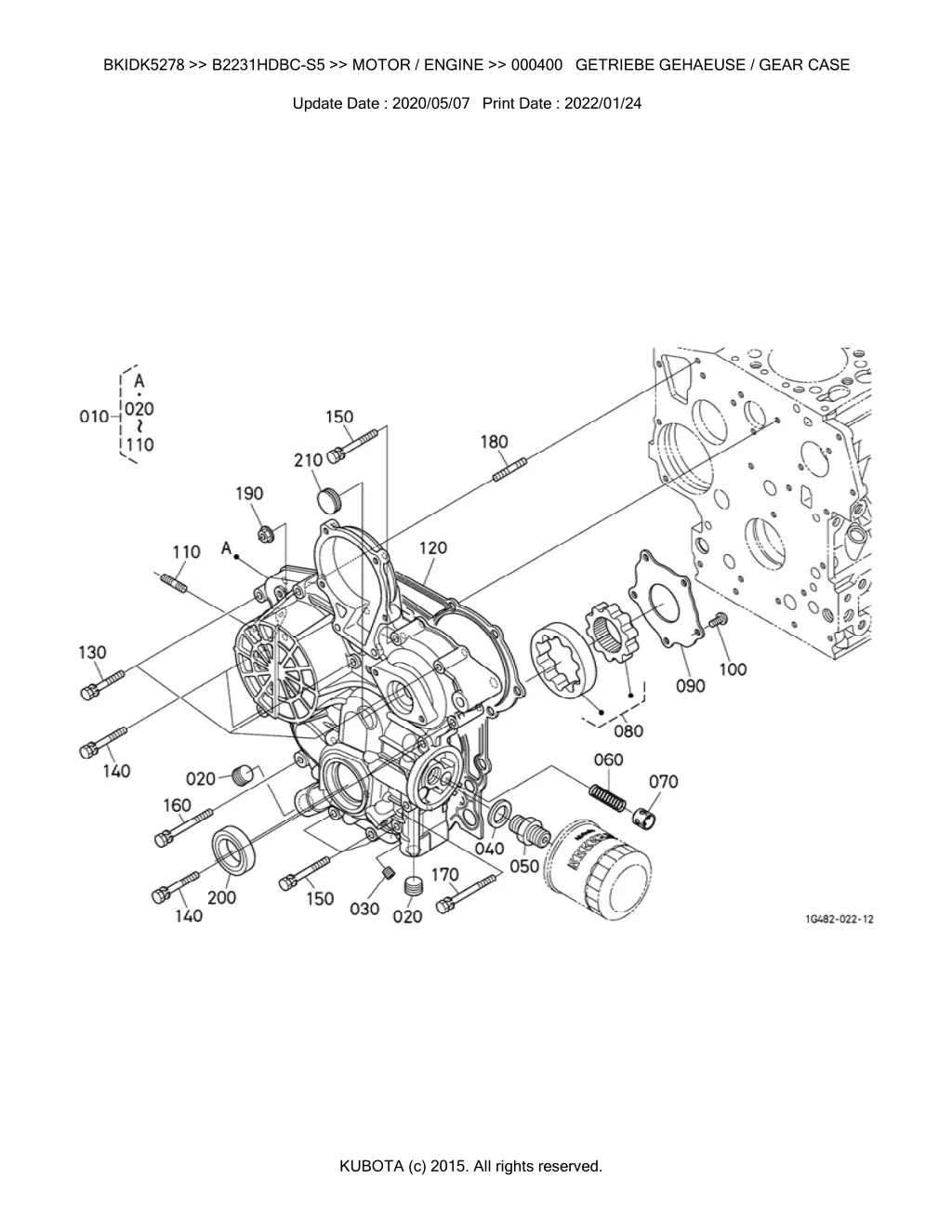 bkidk5278 b2231hdbc s5 motor engine 000400