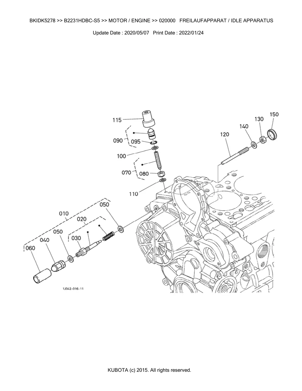 bkidk5278 b2231hdbc s5 motor engine 020000