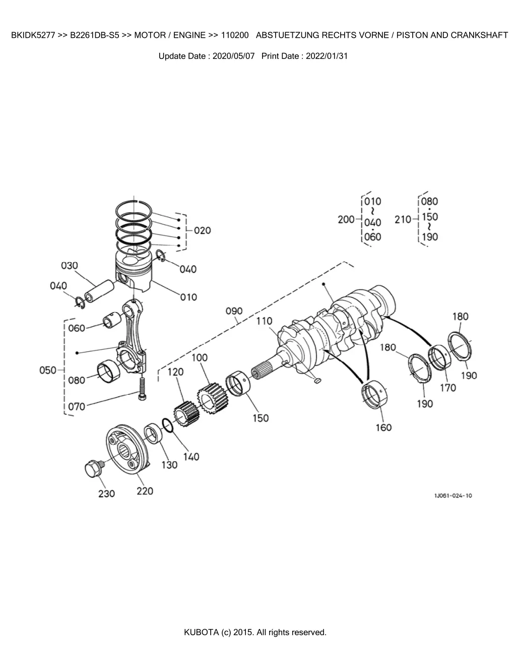 bkidk5277 b2261db s5 motor engine 110200