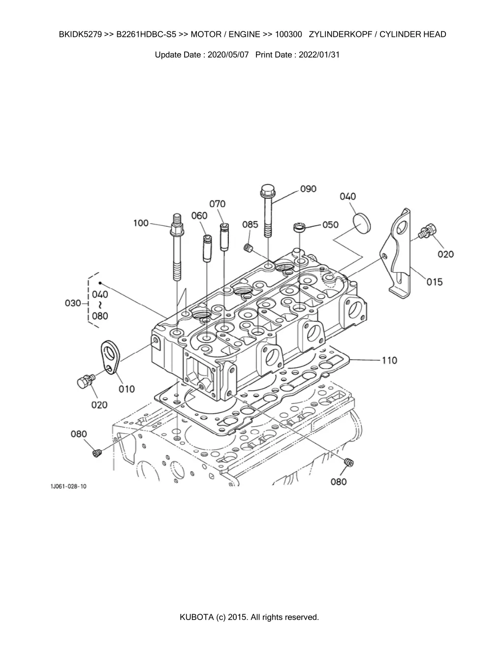 bkidk5279 b2261hdbc s5 motor engine 100300