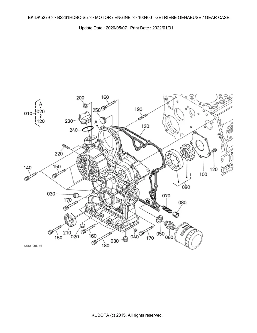 bkidk5279 b2261hdbc s5 motor engine 100400