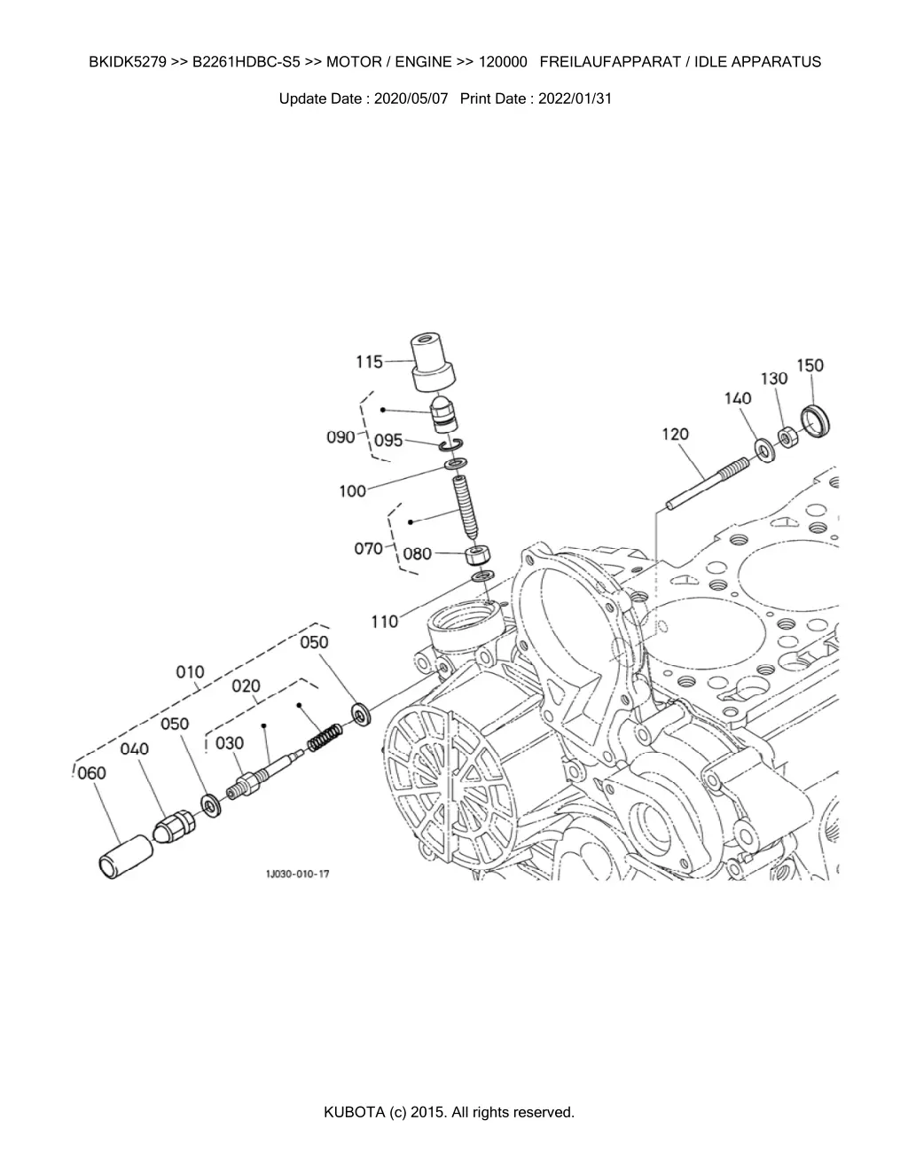 bkidk5279 b2261hdbc s5 motor engine 120000