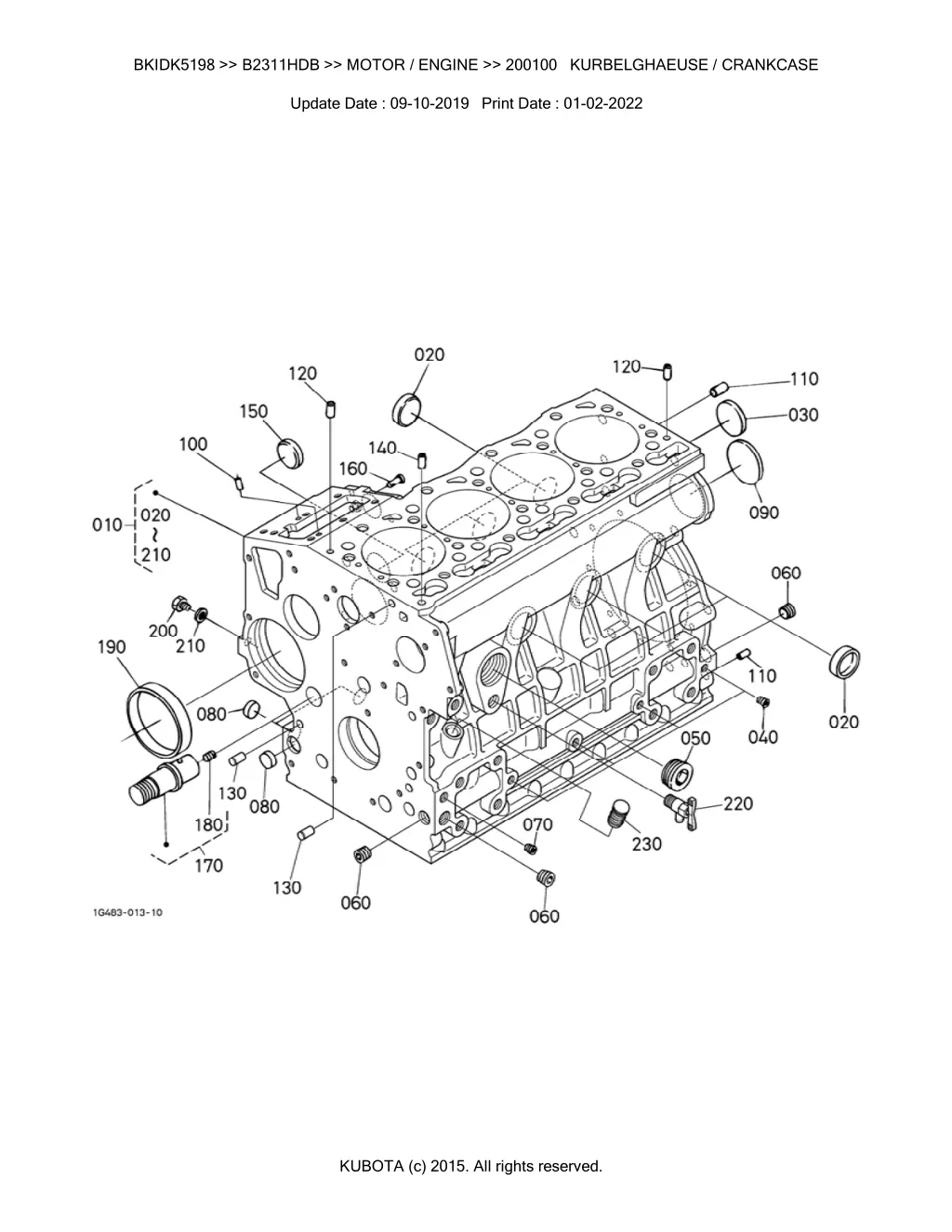 bkidk5198 b2311hdb motor engine 200100