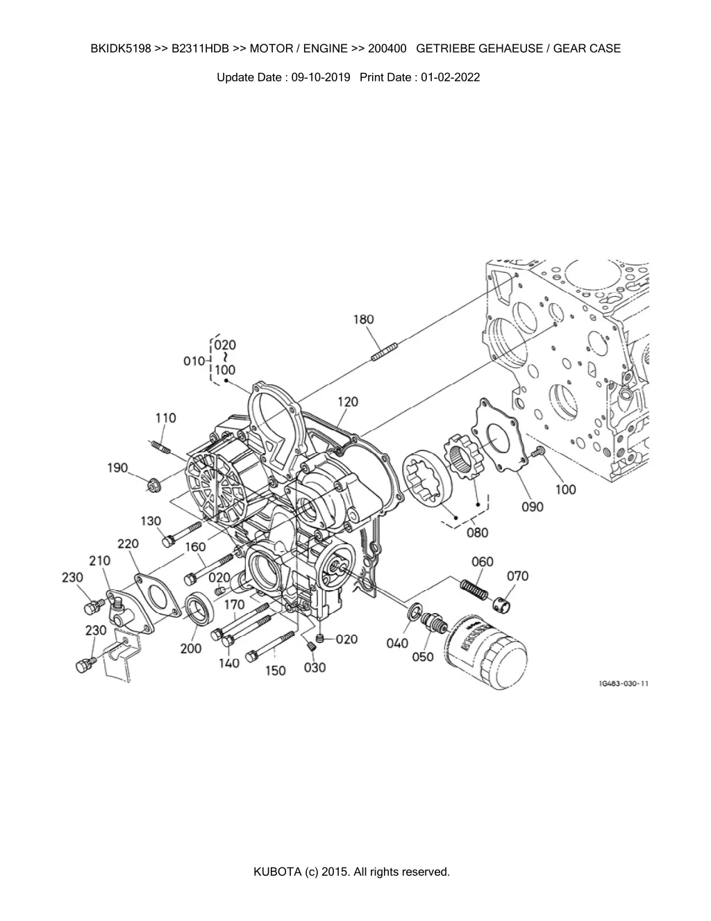 bkidk5198 b2311hdb motor engine 200400 getriebe