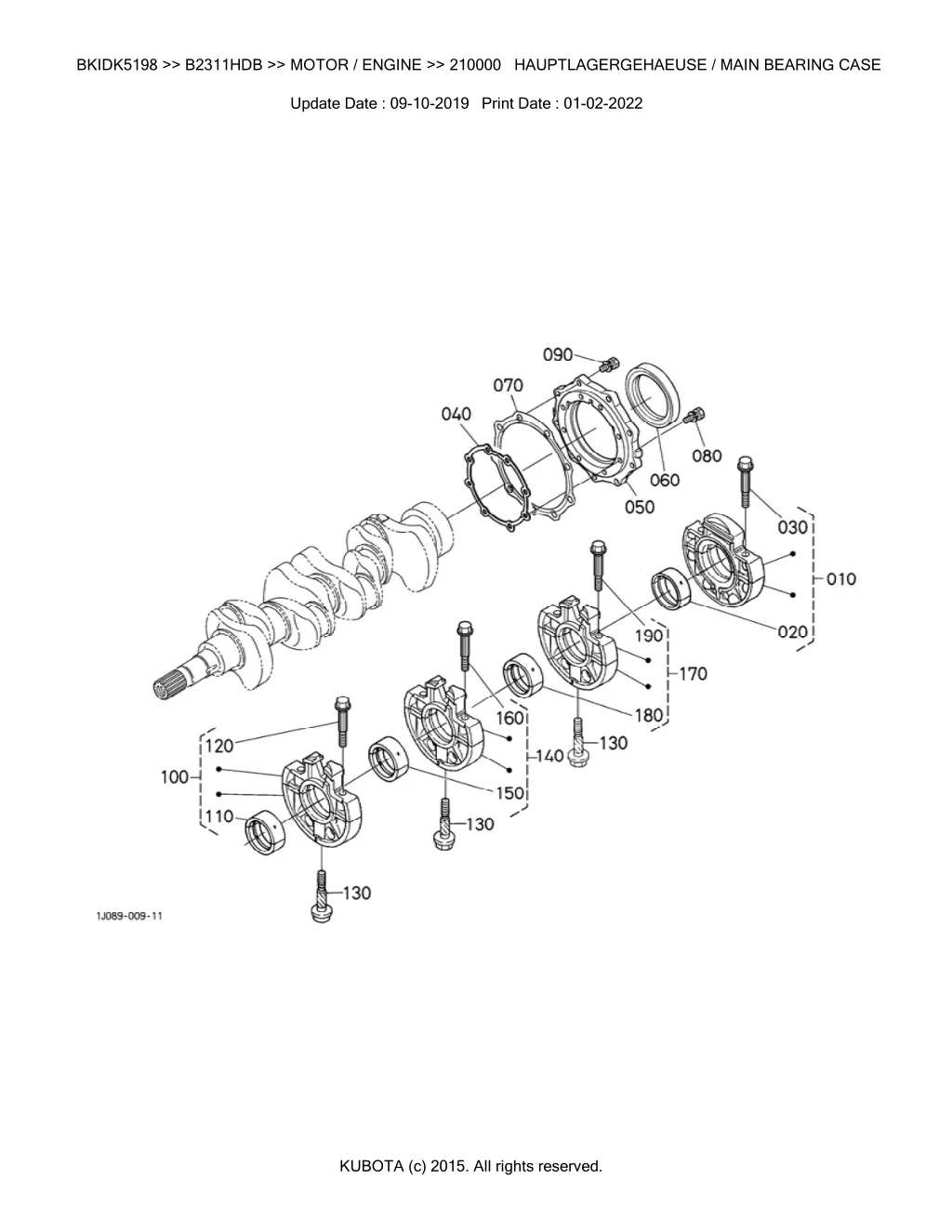 bkidk5198 b2311hdb motor engine 210000