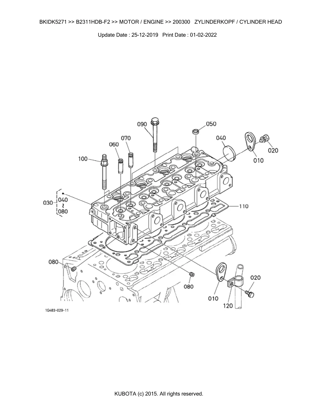 bkidk5271 b2311hdb f2 motor engine 200300