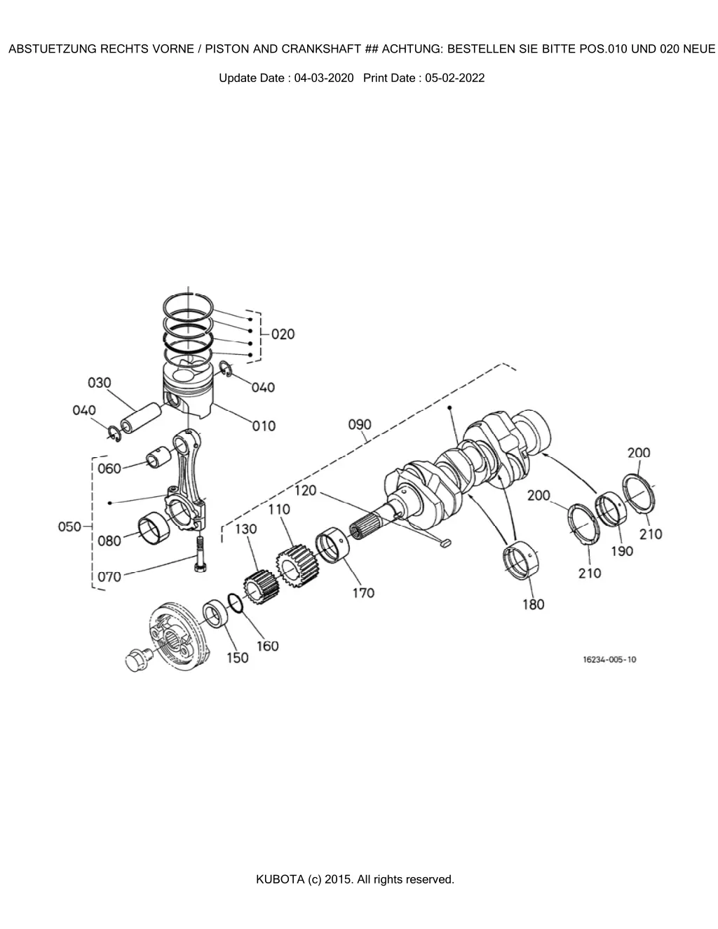 bkidk0393 b2410d motor engine 010200 abstuetzung