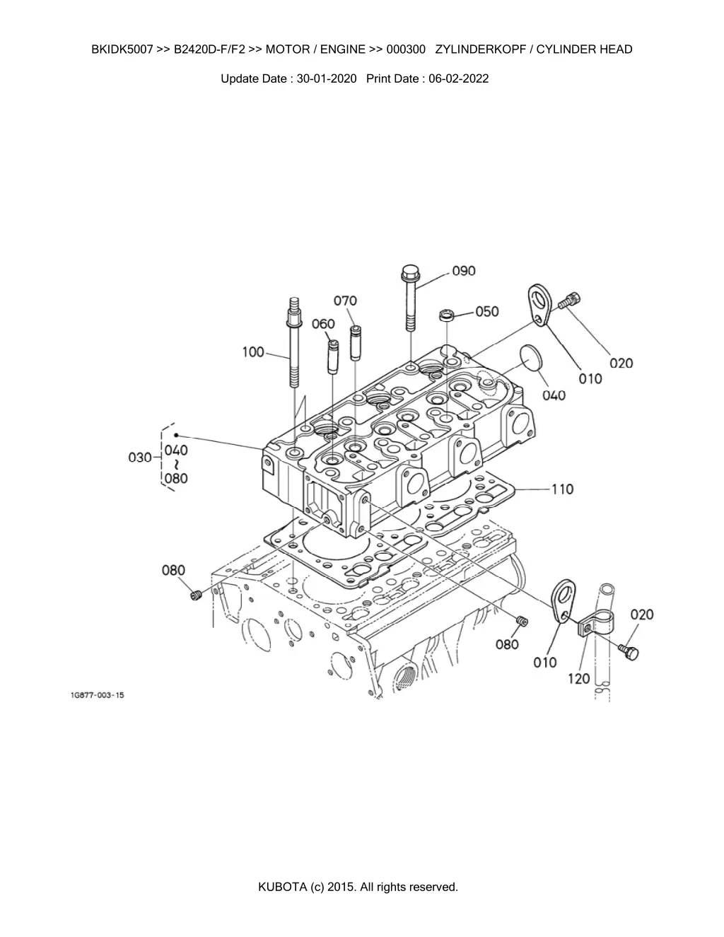 bkidk5007 b2420d f f2 motor engine 000300