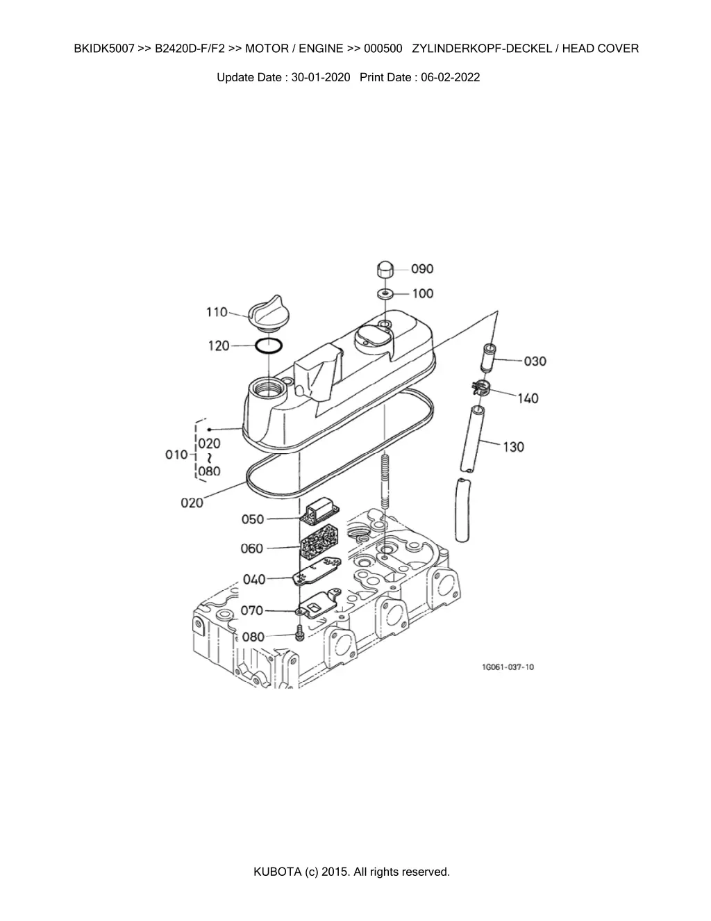 bkidk5007 b2420d f f2 motor engine 000500