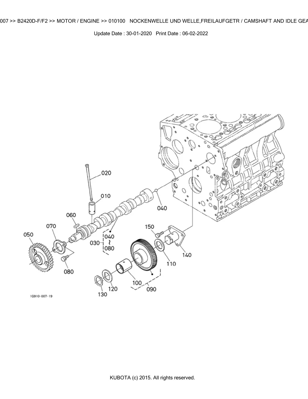 bkidk5007 b2420d f f2 motor engine 010100