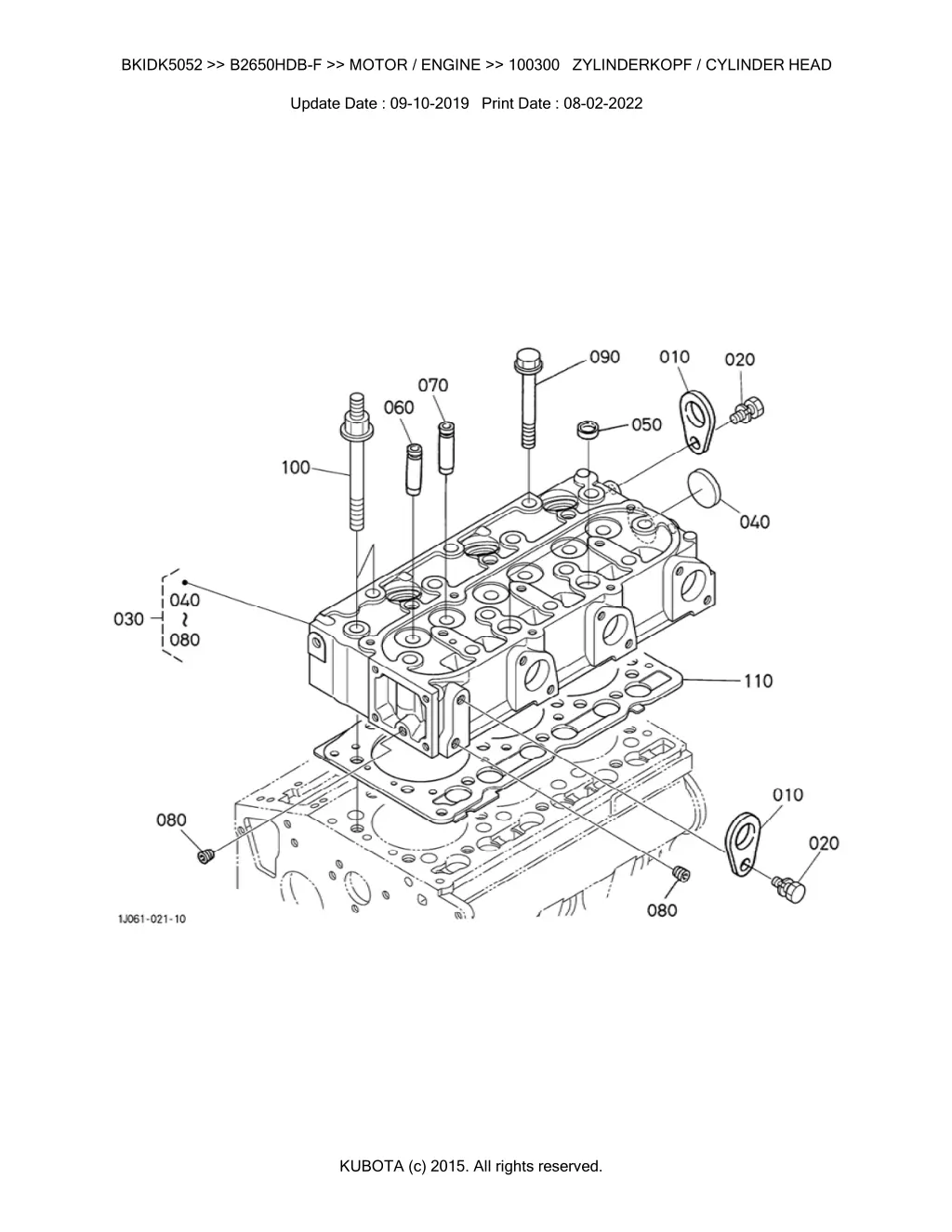 bkidk5052 b2650hdb f motor engine 100300