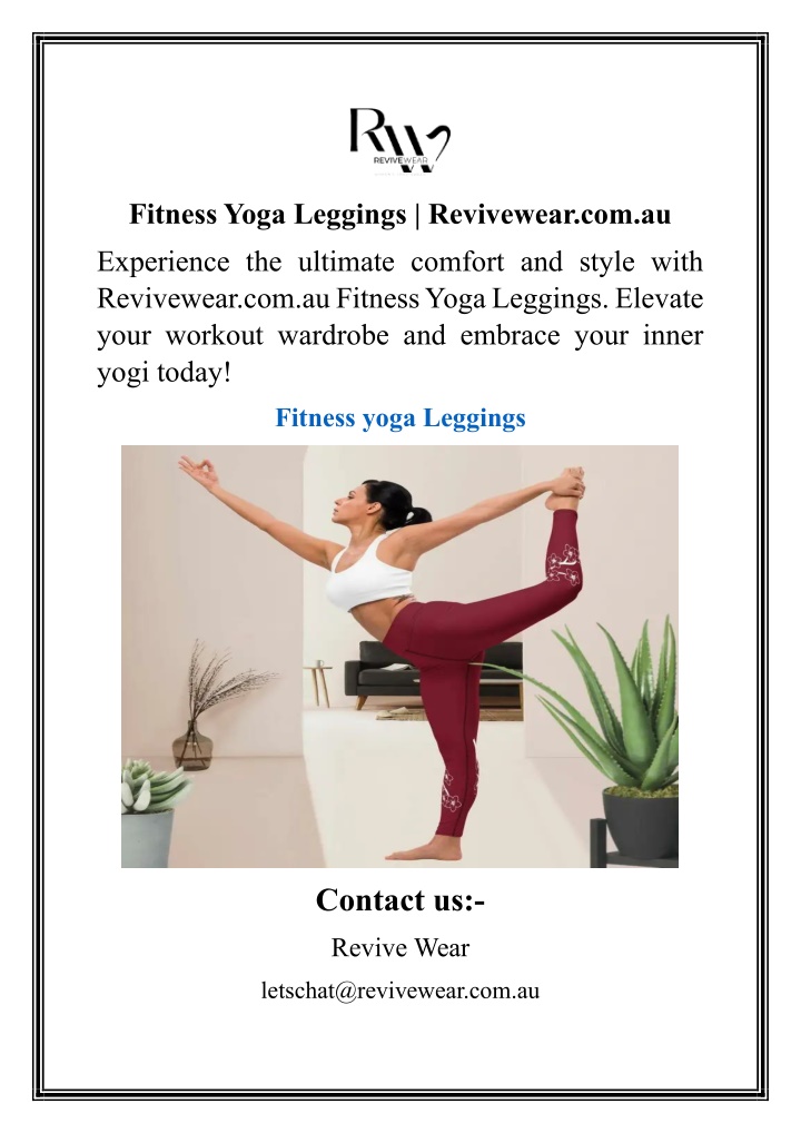 fitness yoga leggings revivewear