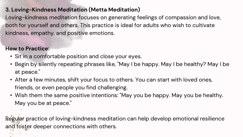 3 loving kindness meditation metta meditation