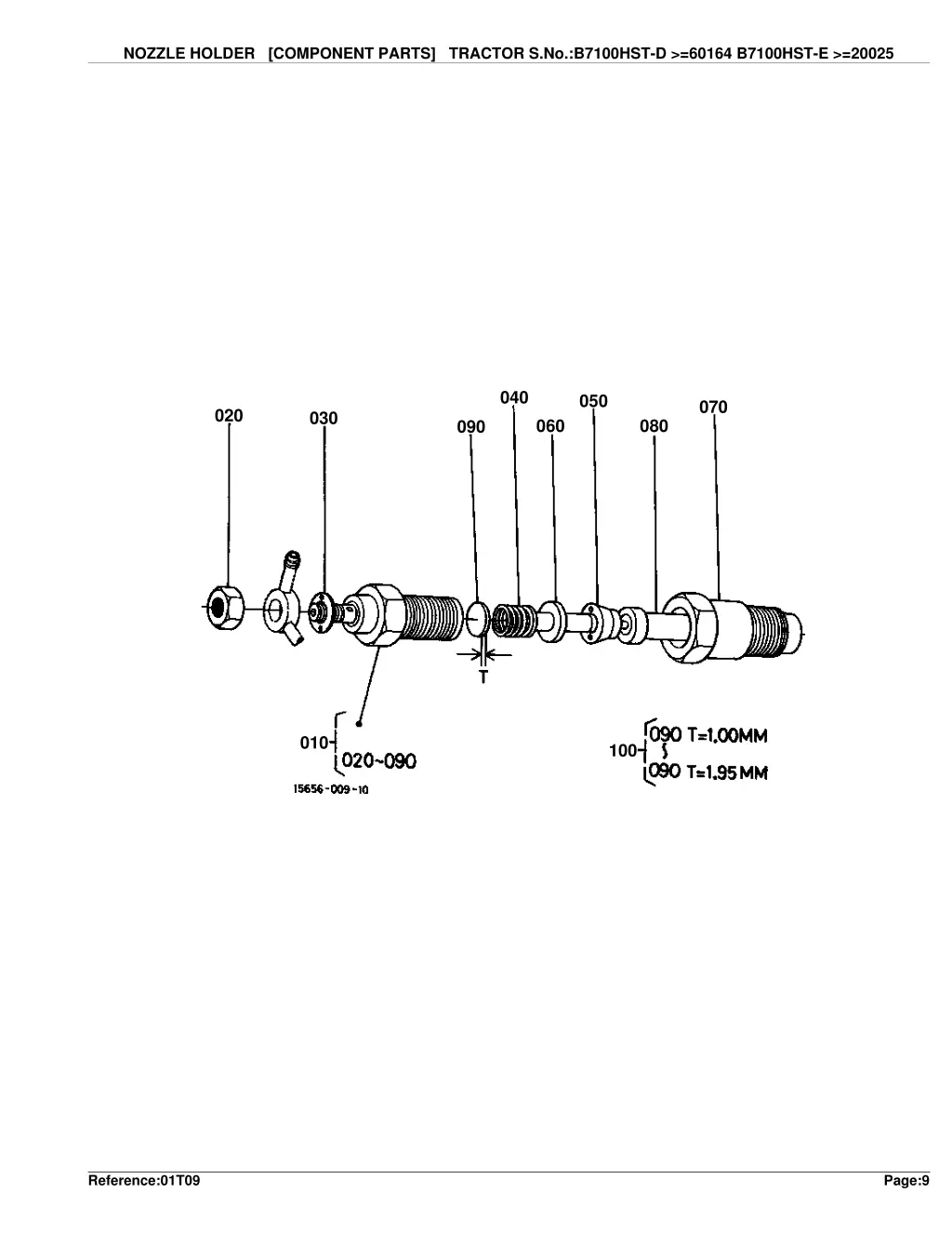 nozzle holder component parts tractor