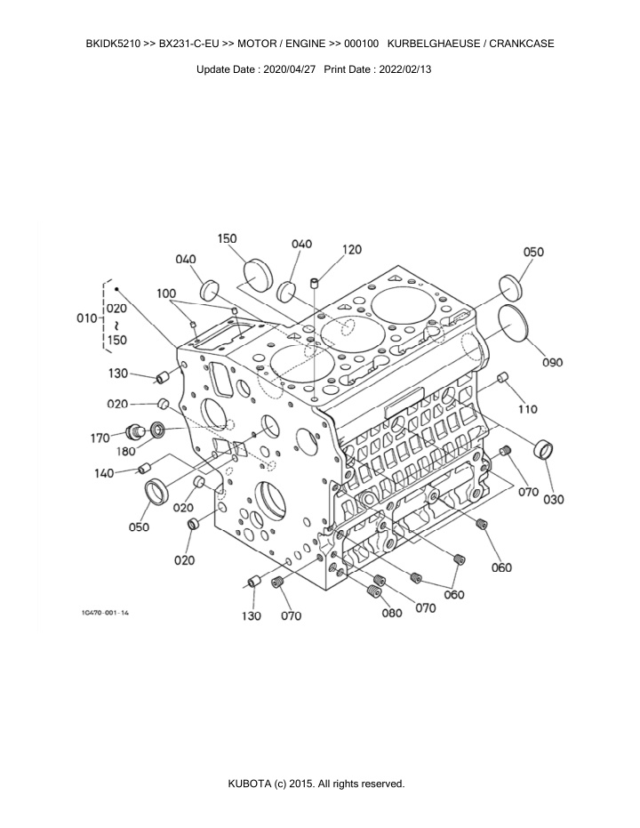 bkidk5210 bx231 c eu motor engine 000100