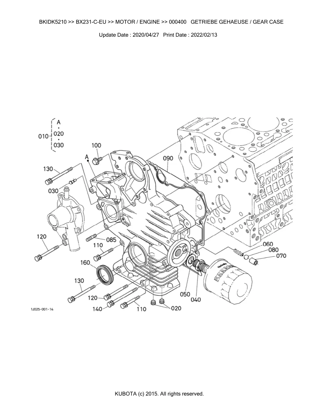 bkidk5210 bx231 c eu motor engine 000400 getriebe