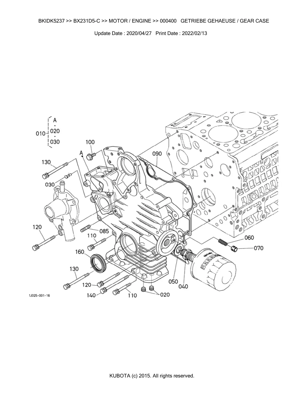 bkidk5237 bx231d5 c motor engine 000400 getriebe