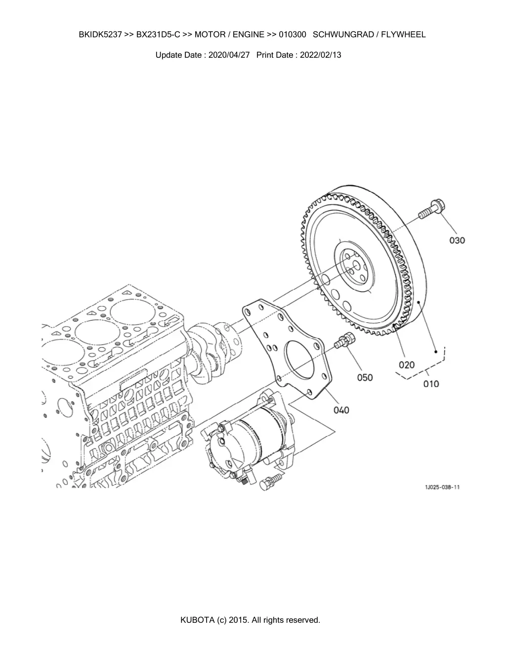 bkidk5237 bx231d5 c motor engine 010300