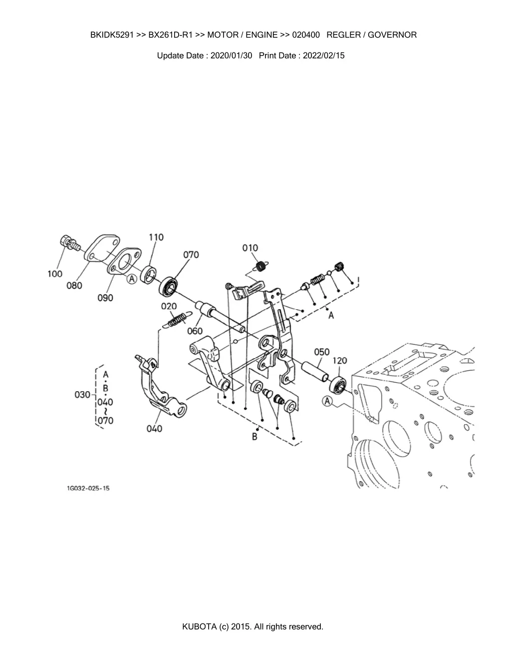 bkidk5291 bx261d r1 motor engine 020400 regler