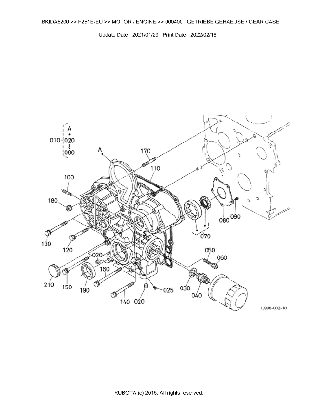 bkida5200 f251e eu motor engine 000400 getriebe