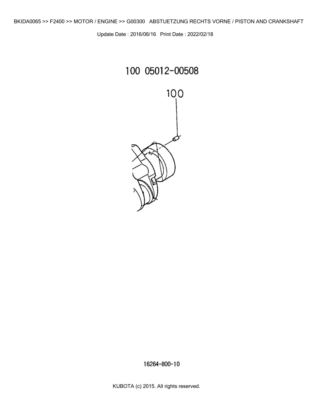 bkida0065 f2400 motor engine g00300 abstuetzung 4