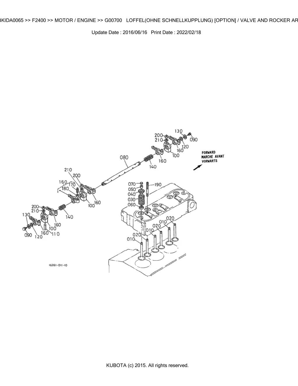 bkida0065 f2400 motor engine g00700 loffel ohne