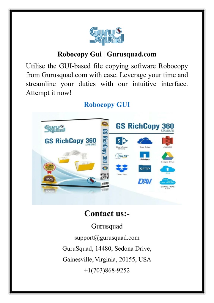 robocopy gui gurusquad com