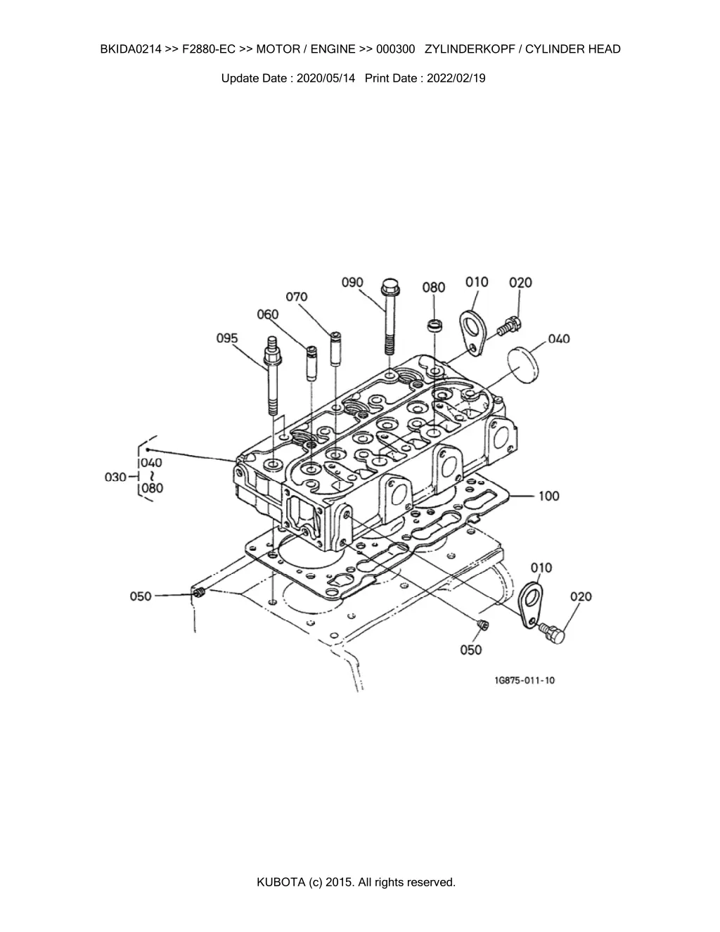 bkida0214 f2880 ec motor engine 000300