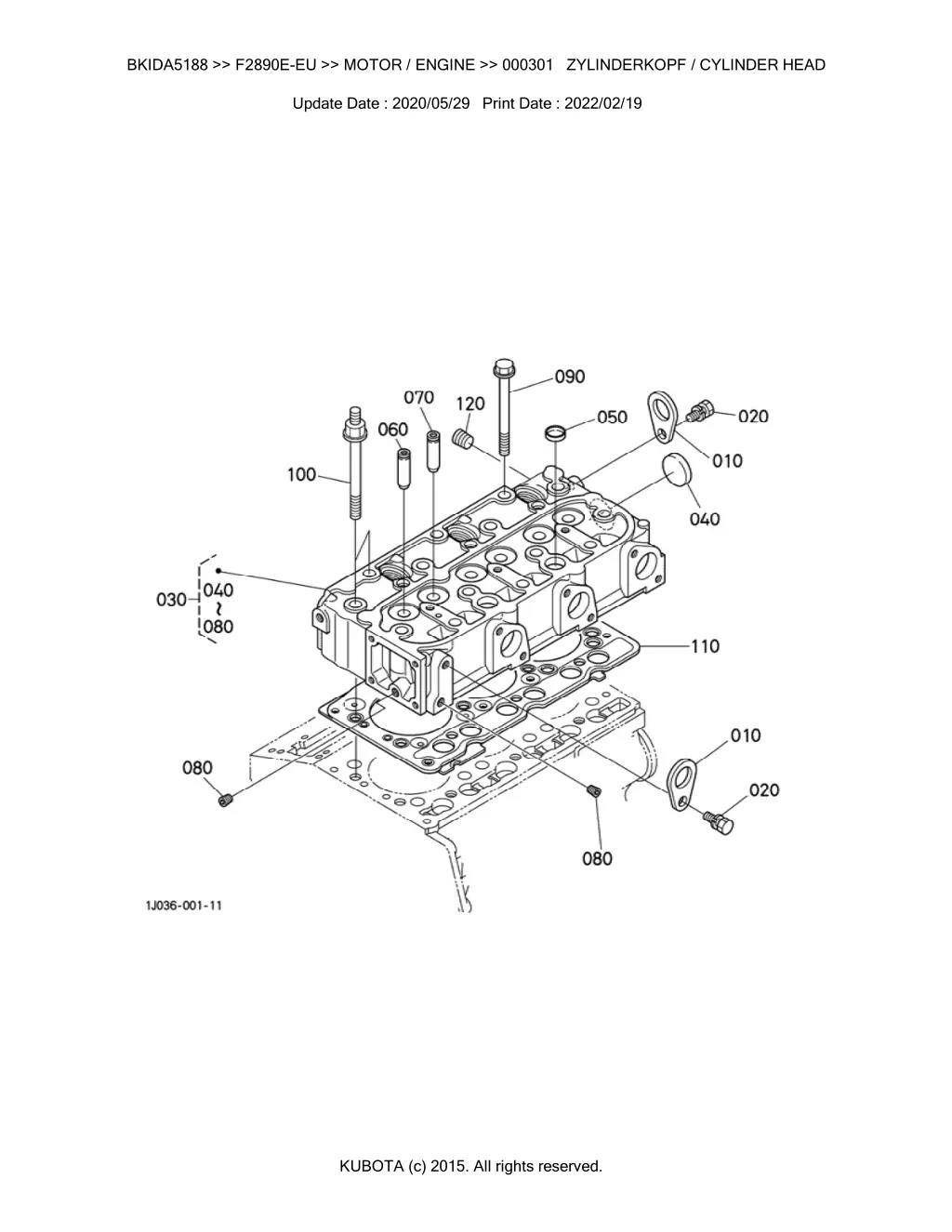 bkida5188 f2890e eu motor engine 000301