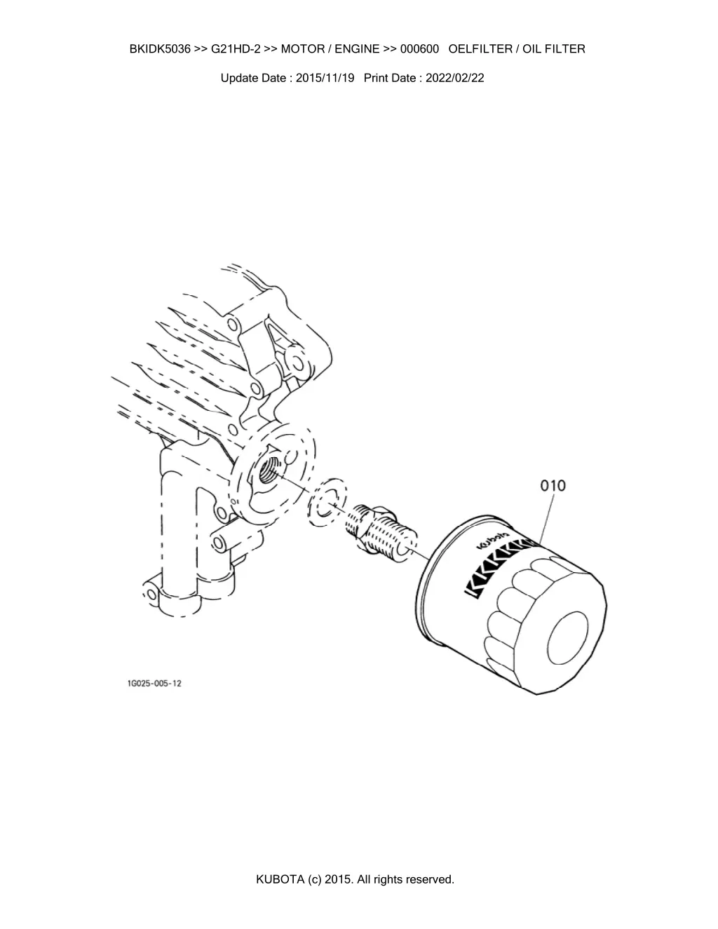 bkidk5036 g21hd 2 motor engine 000600 oelfilter