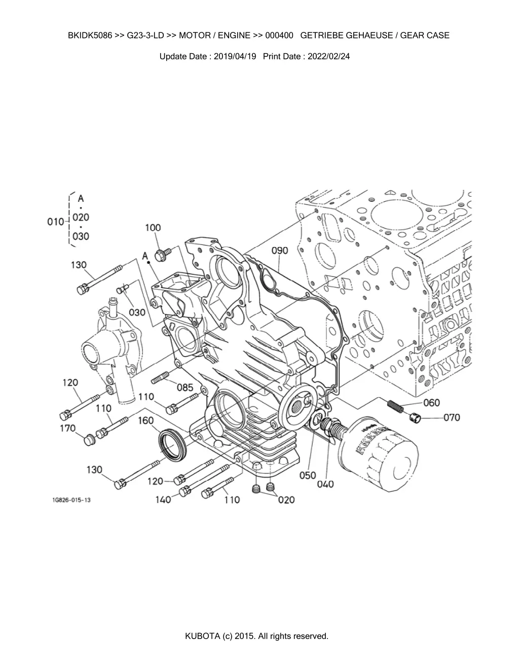 bkidk5086 g23 3 ld motor engine 000400 getriebe