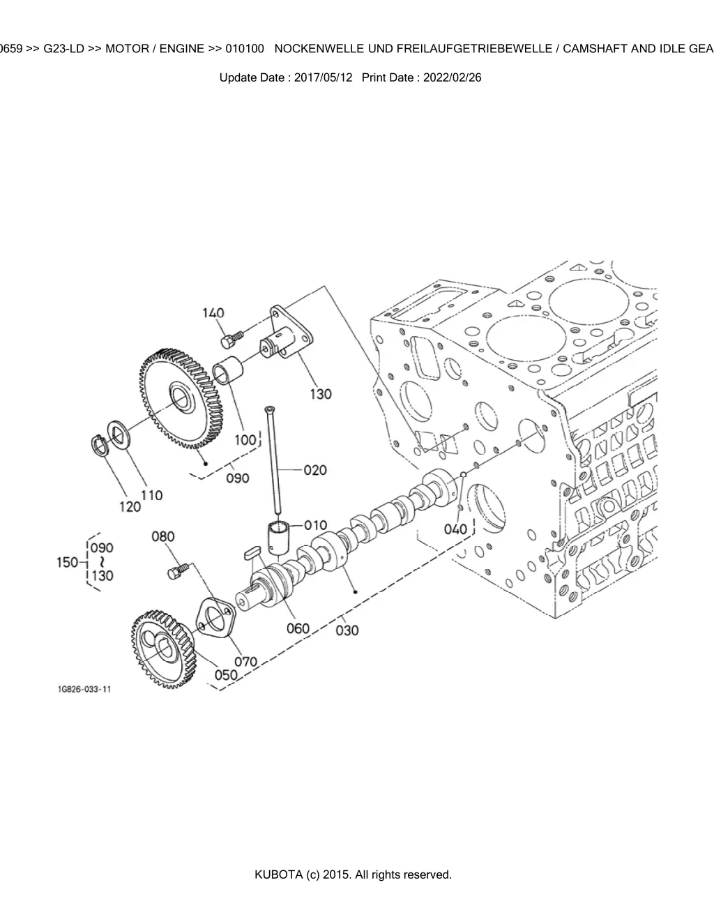 bkidk0659 g23 ld motor engine 010100 nockenwelle